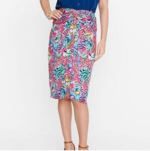 J. McLAUGHLIN ‘Blakely’ Midi Wrap Skirt in Rose Freshfield Women’s Size 10